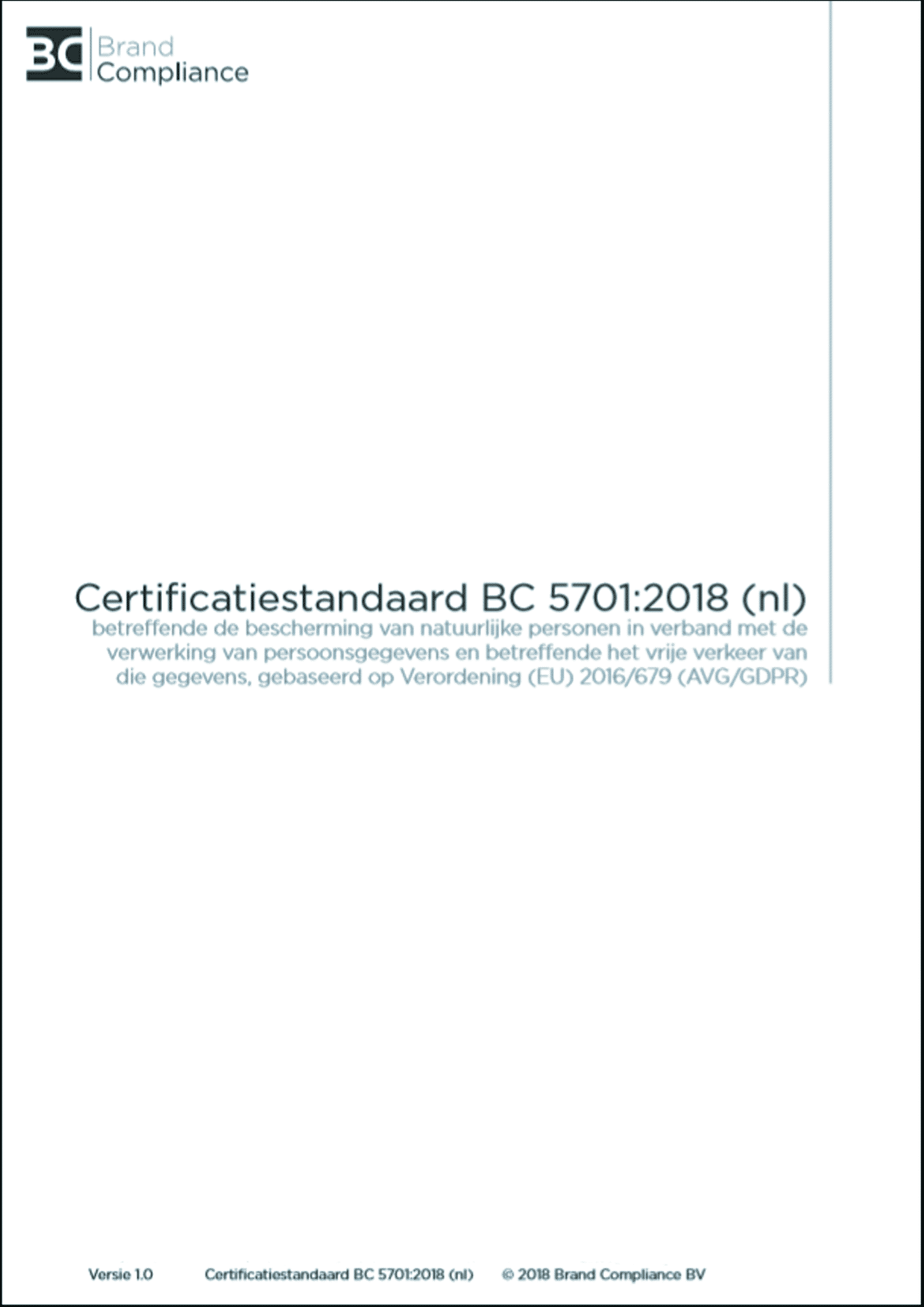 Certificatiestandaard BC 5701